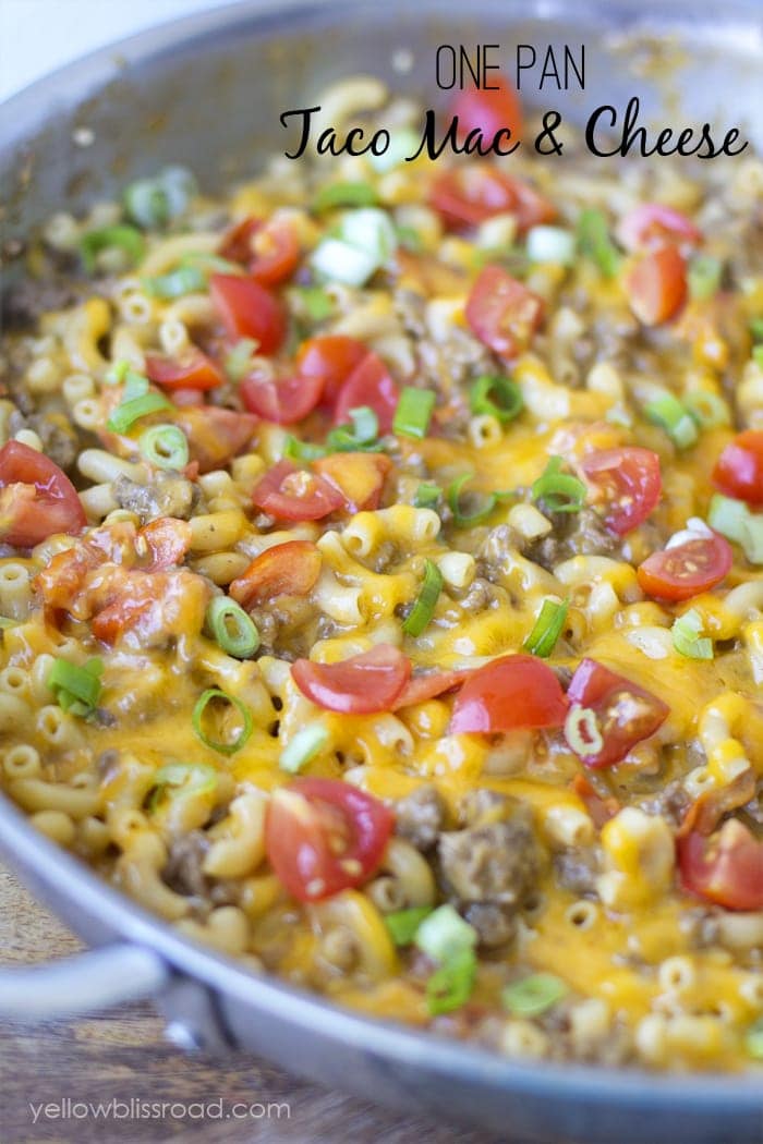 One Pan Taco Mac and Cheese