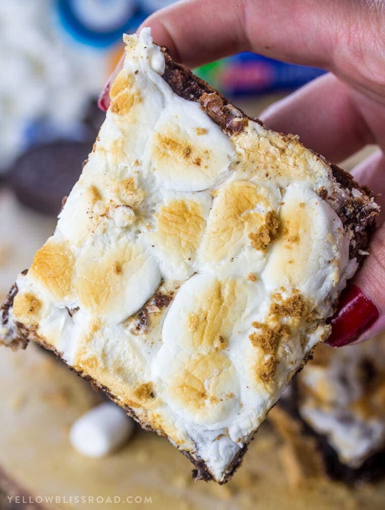 These S'Mores Oreo Stuffed Brownies are the best of summer desserts all rolled into one deliciously ooey gooey treat!