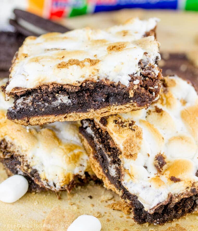 These S'Mores Oreo Stuffed Brownies are the best of summer desserts all rolled into one deliciously ooey gooey treat!
