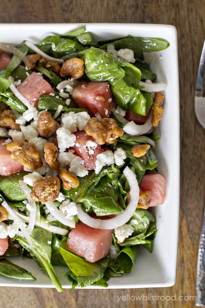 Spinach and Watermelon Salad