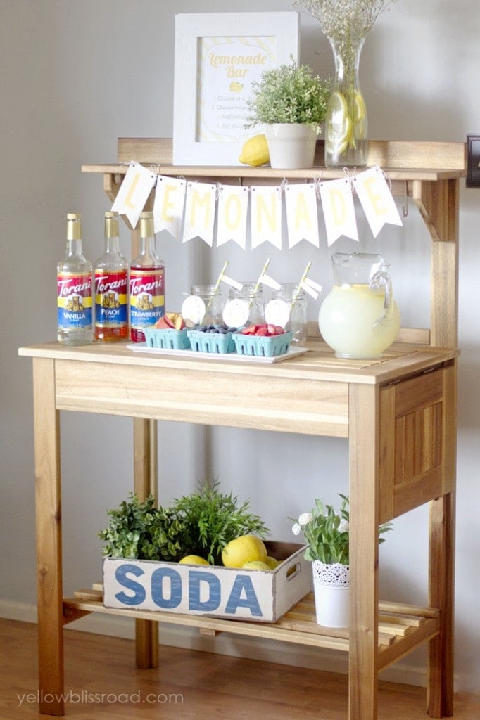 Flavored Lemonade Bar with Free Printables