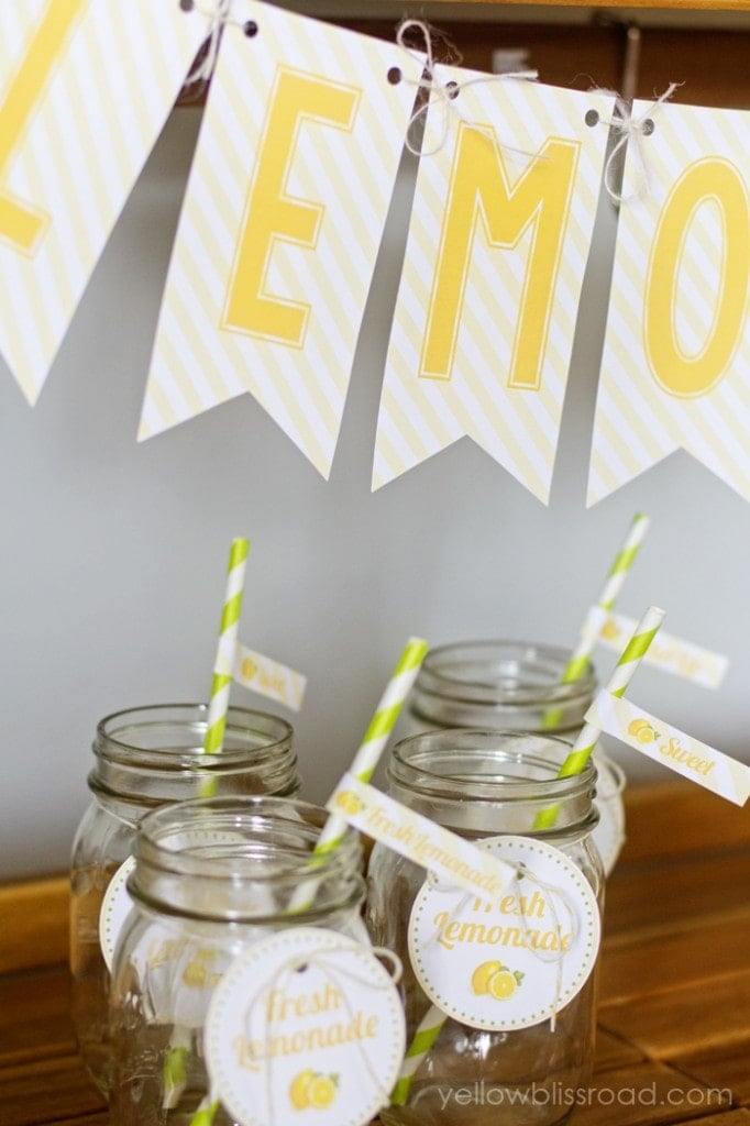 Flavored Lemonade Bar with Free Printables