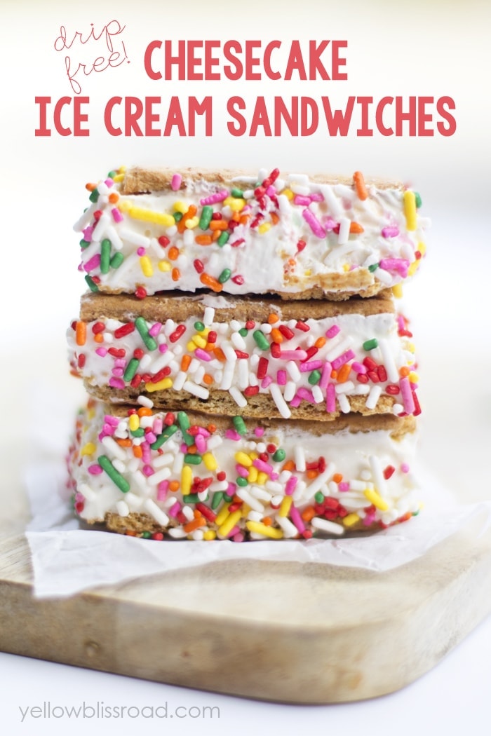 Cheesecake Ice Cream Sandwiches and $100 VISA Gift Card Giveaway | @yellowblissroad