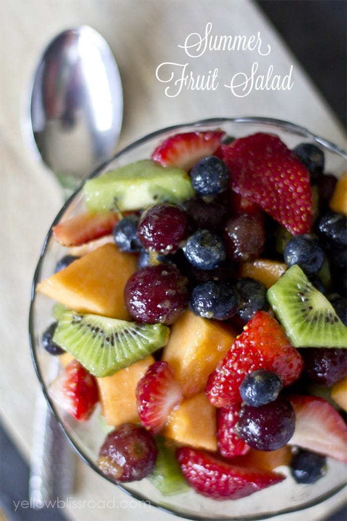 Summer Fruit Salad - A light and refreshing side dish, snack or even dessert, and the secret ingredient just takes it over the top!