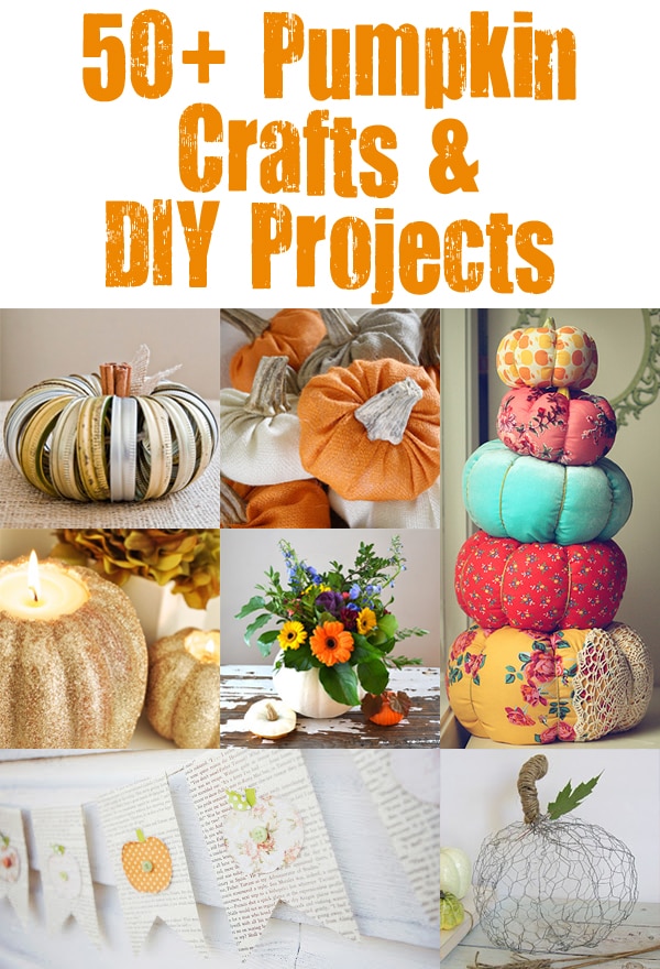 Social media image of 50+ Pumpkin Crafts & DIY Projects