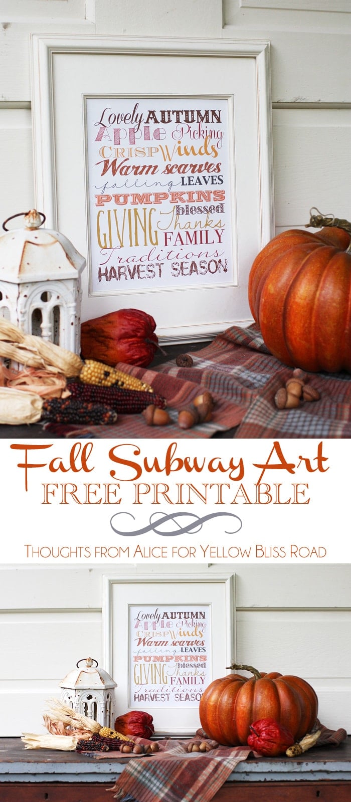 Fall Subway Art Free Printable