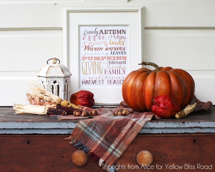 Fall Subway Art Style Free Printable