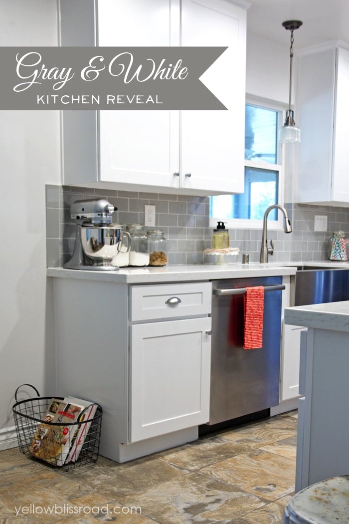 Gray and White Kitchen Reveal - You have to see the before!!