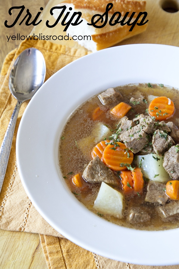 Smoky Tri Tip Soup, perfect for cozy fall and winter nights! It's the perfect combination of smoky and savory. Delicious!!