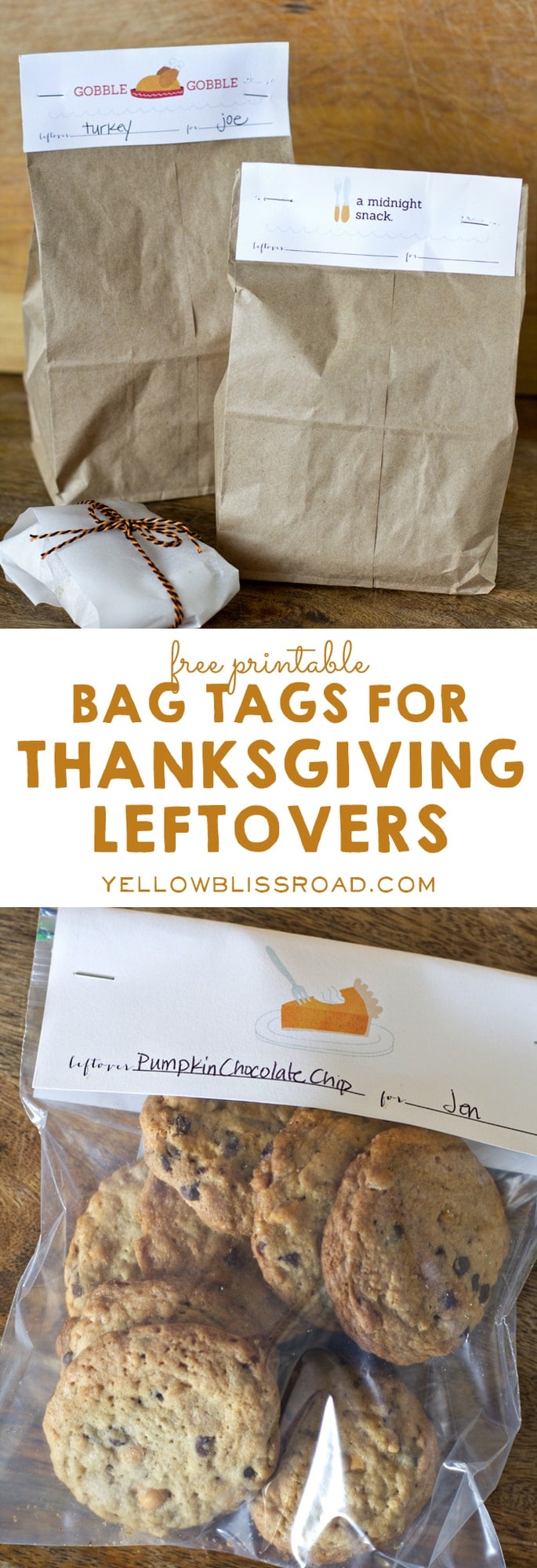 Bag Tags for Thanksgiving Leftovers