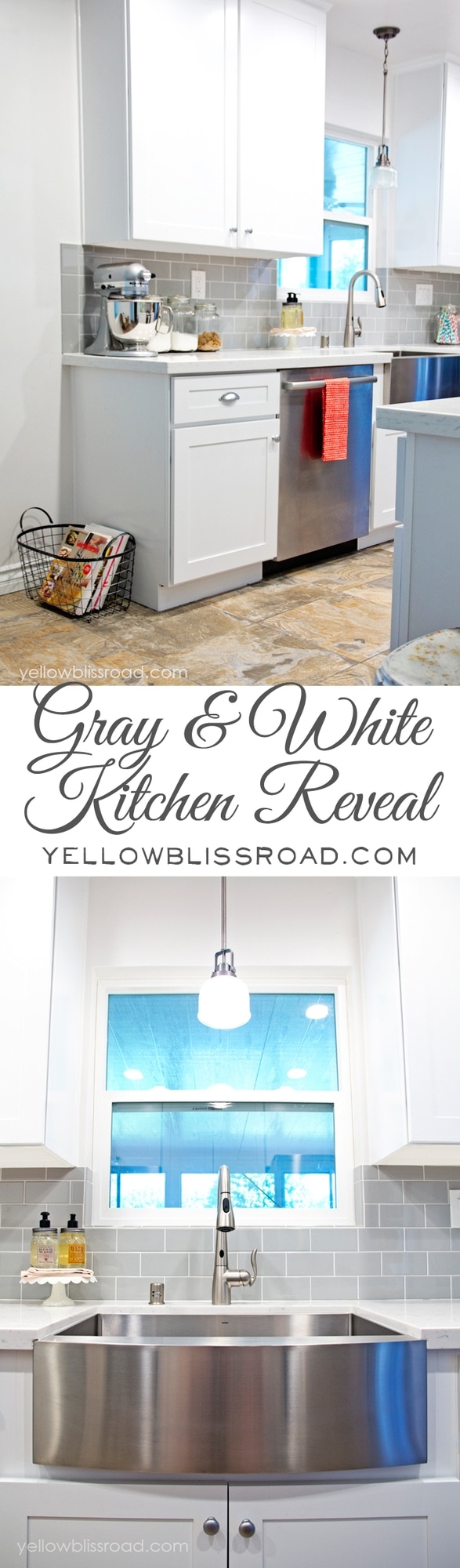 Gorgeous Gray and White Kitchen Reveal