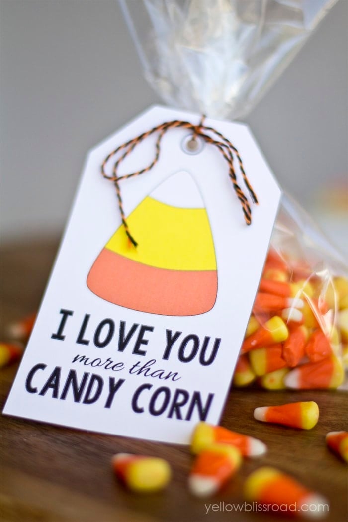 I Love You More Than Candy Corn Gift Tag