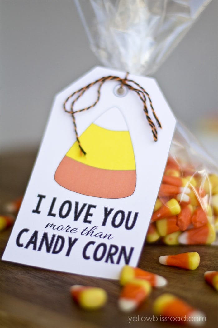 I Love You More Than Candy Corn Gift Tag