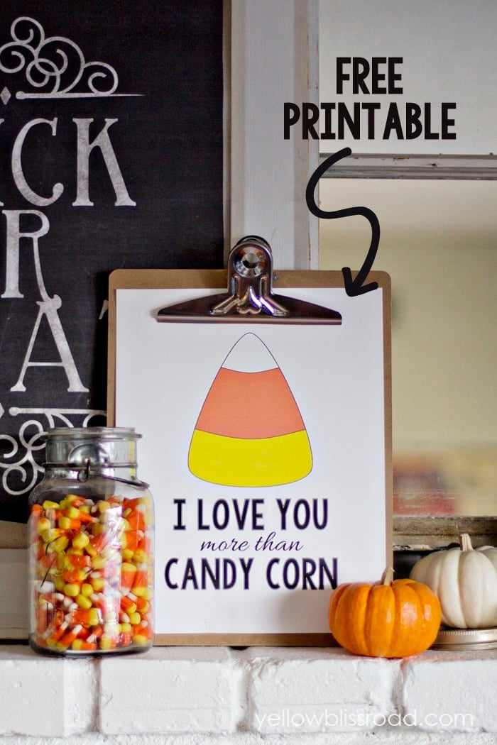 I Love You More Than Candy Corn Printable