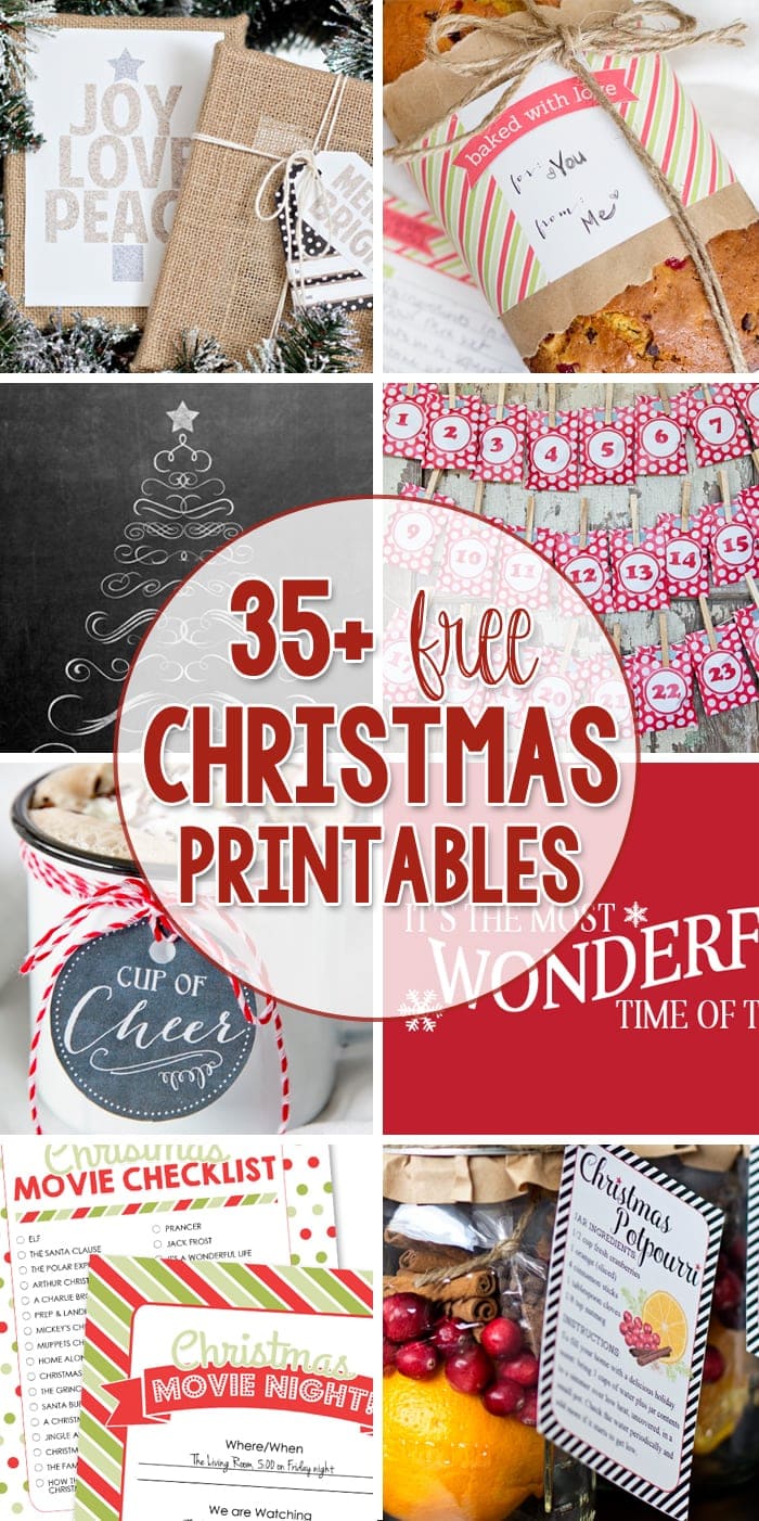 More than 25 Free Christmas Printables