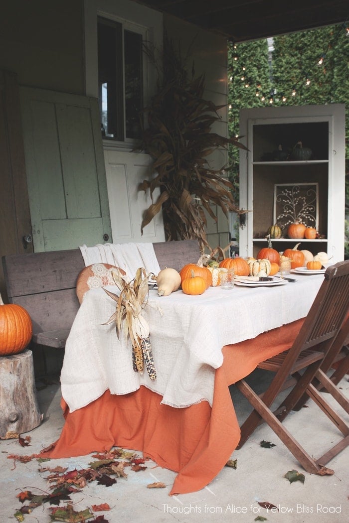 Outdoor Patio Thanksgiving Table