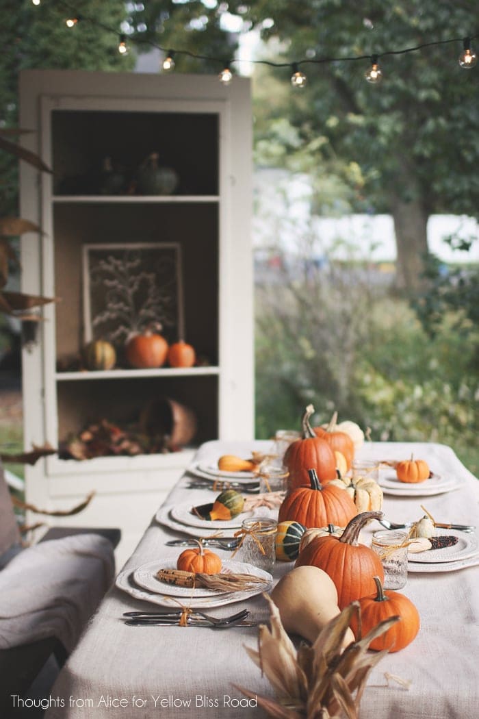 Outdoor Thanksgiving Table