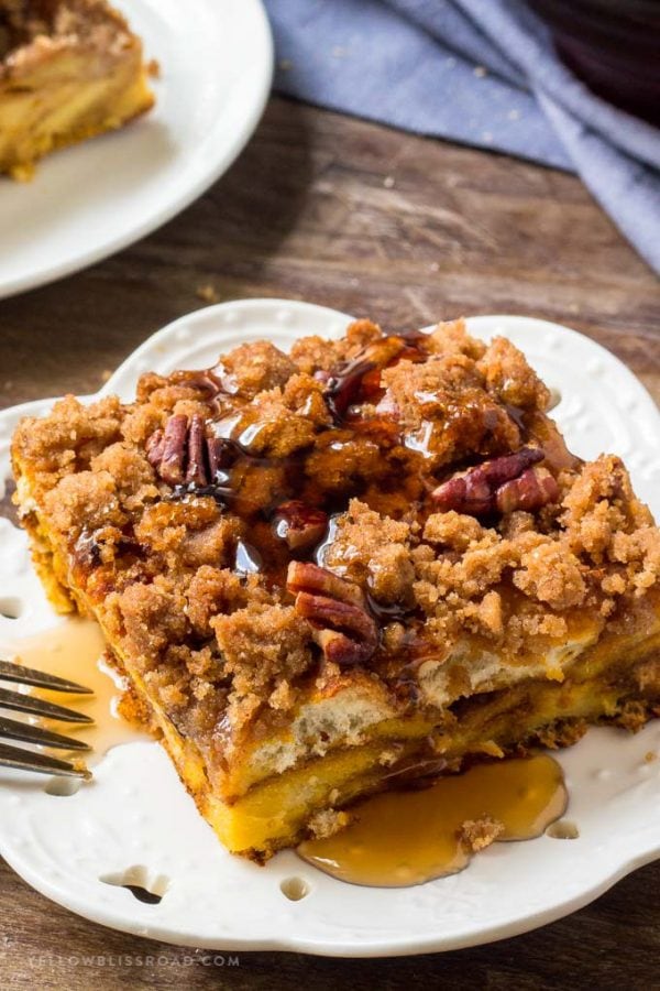Easy Pumpkin Pie French Toast Bake (Not Overnight!)