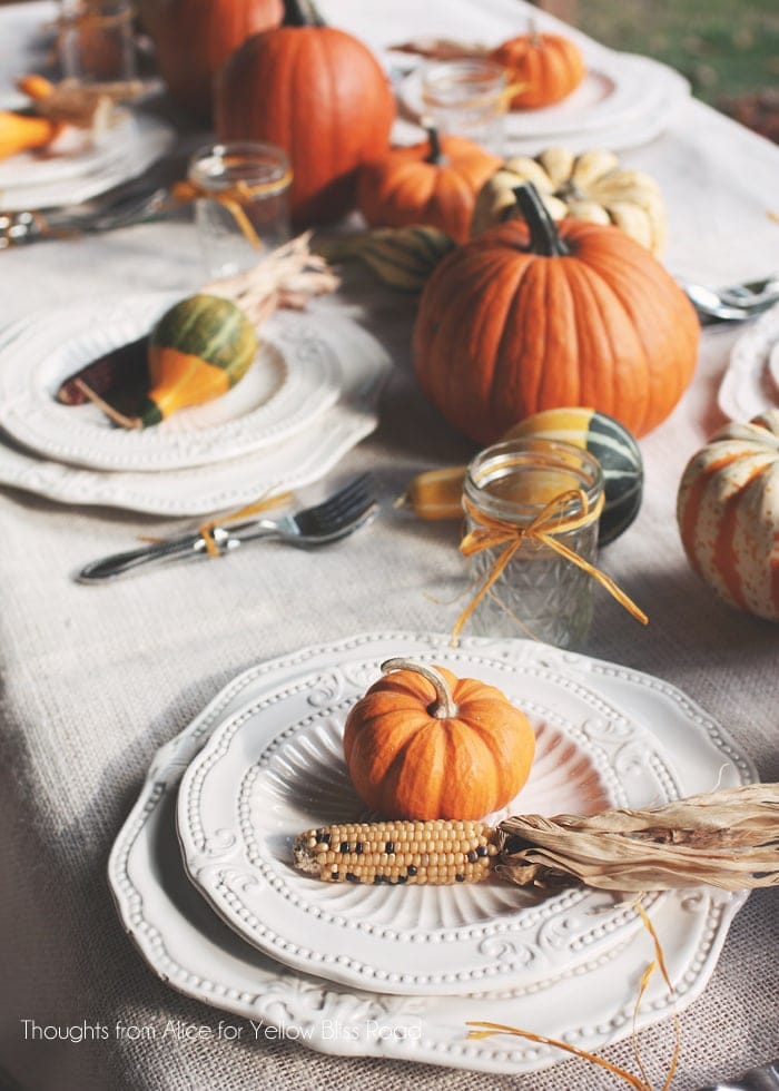 Rustic Thanksgiving Table Setting