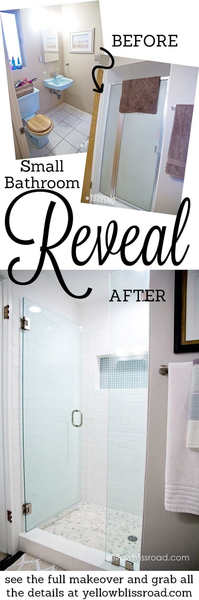 Small bathroom makeover before and after