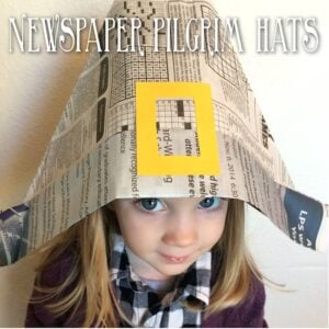 Thanksgiving Newspaper Pilgrim Hats