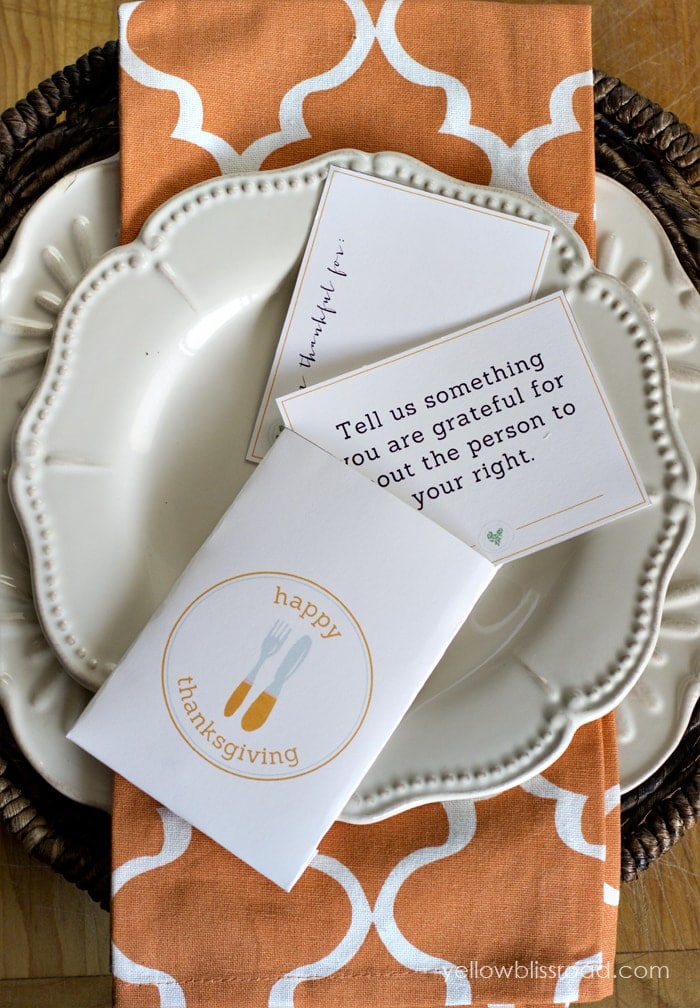 Free printables for your Thanksgiving table