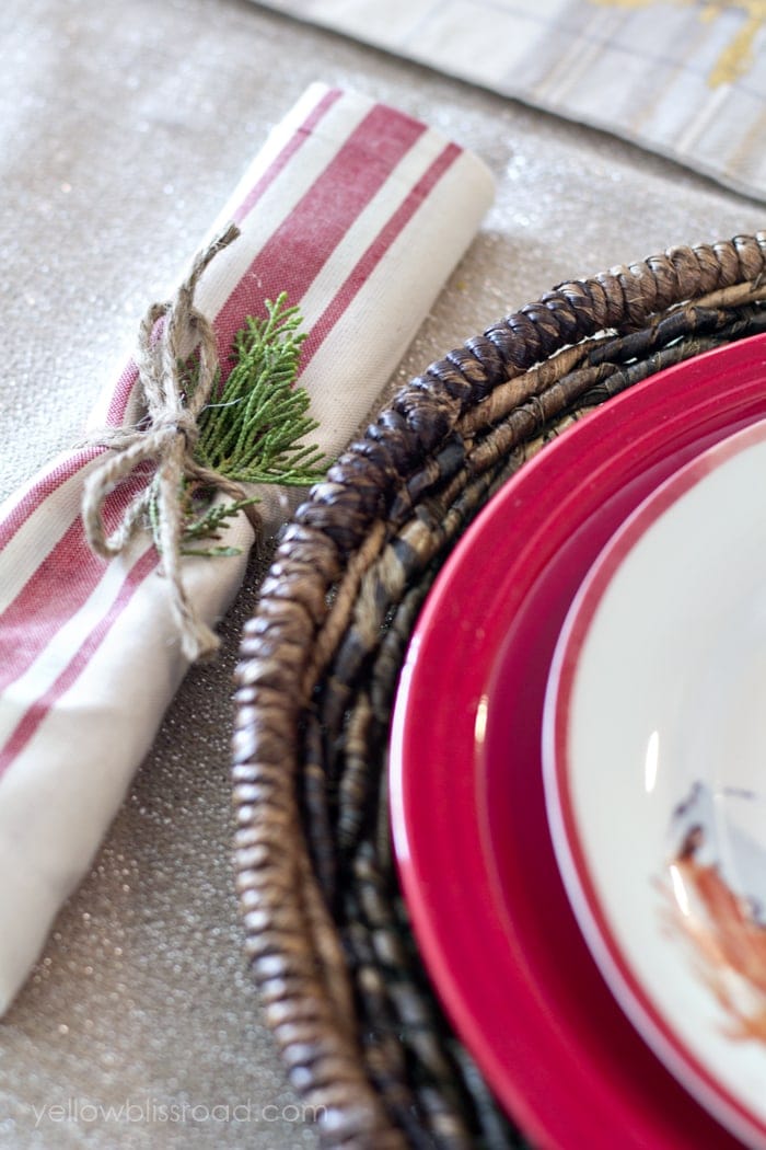 Christmas table setting