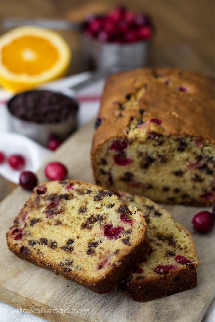 Cranberry Orange Chocolate Chip Bread