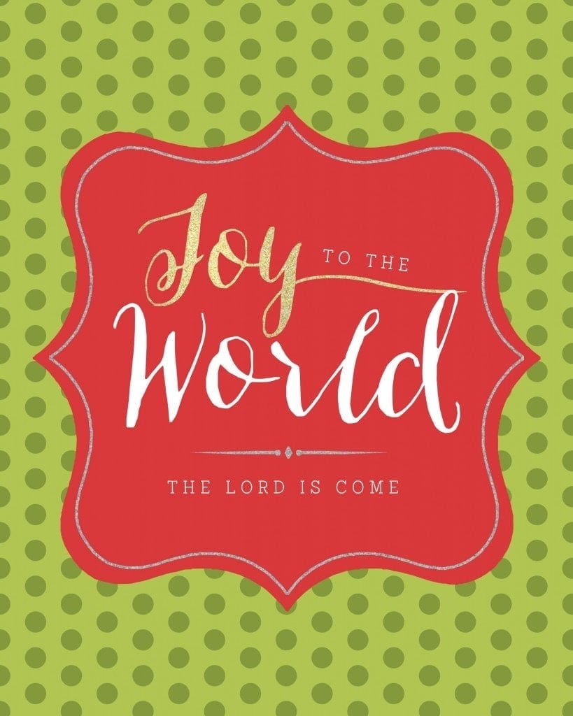 Christmas Printable: Joy to the World - Yellow Bliss Road