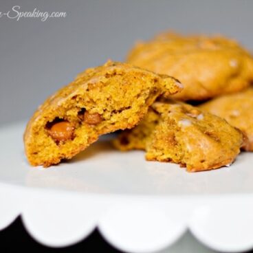 Close up of pumpkin cookies