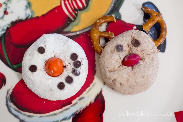 Reindeer Donuts and Snowman donuts