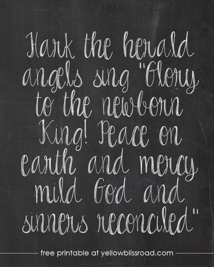 hark the harold angels chalkboard