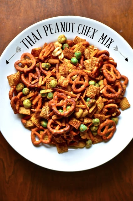 A plate of Chex Snack mix