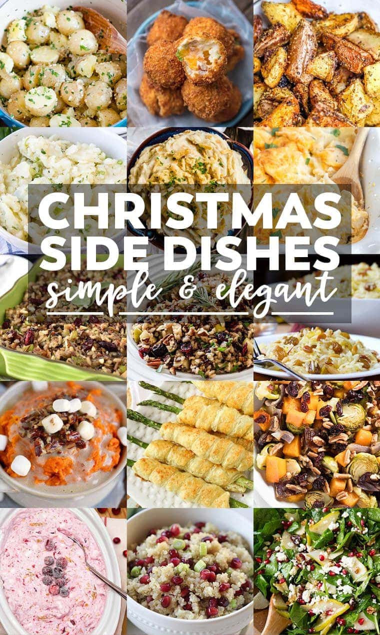 Collage of images for christmas side dishes