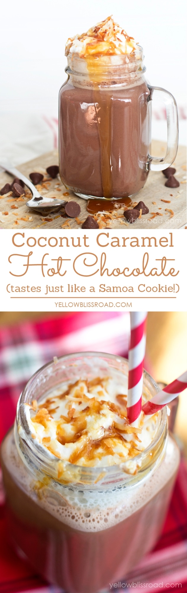 Creamy and Rich Caramel Coconut Hot Chocolate