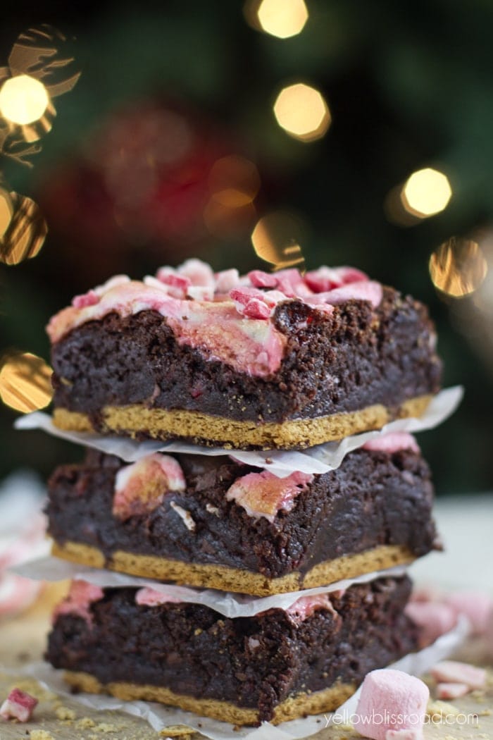 Peppermint S'Mores Brownies