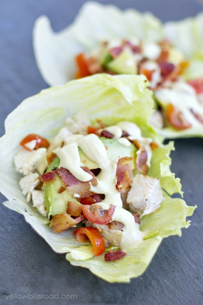 Chicken Club Lettuce Wraps