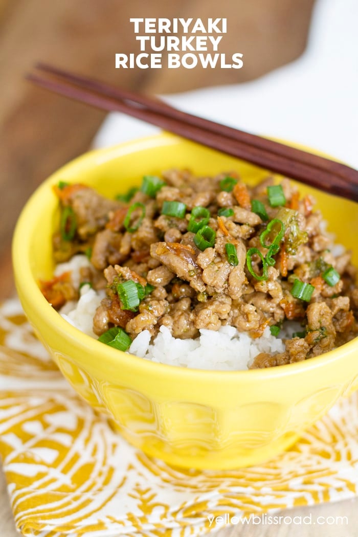 Easy Ground Turkey Recipes Healthy Teriyaki Turkey Rice Bowl