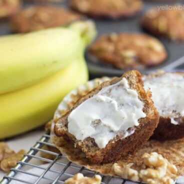 A close up of Banana Bread Muffin