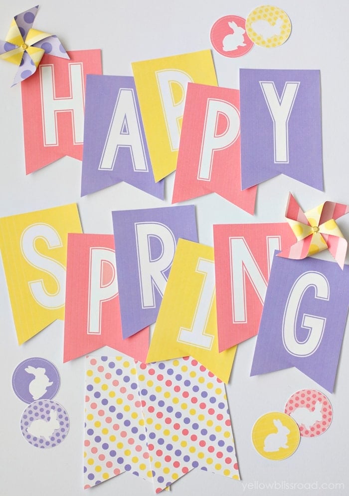Bright and Colorful Happy Spring Banner