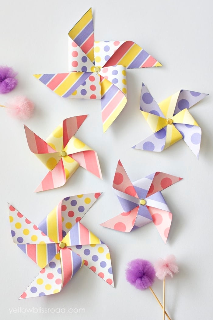 Colorful Spring Pinwheels