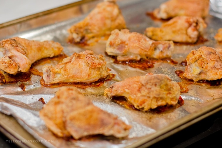 best ever crispy baked chicken wings with buffalo sauce