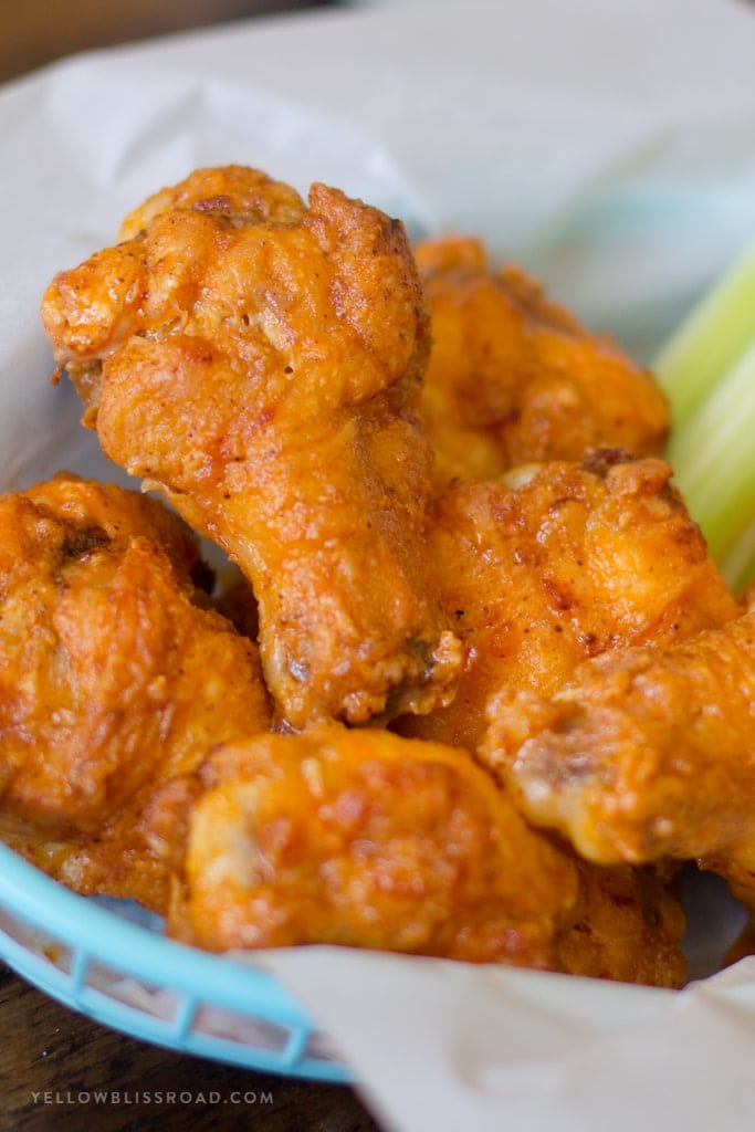 BEST EVER Crispy Baked Chicken Wings with Buffalo Sauce