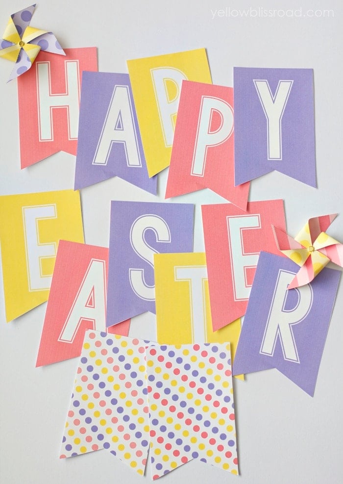 Free Printable Happy Easter Banner