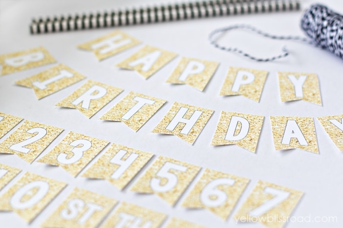 Gold Mini Birthday Bunting