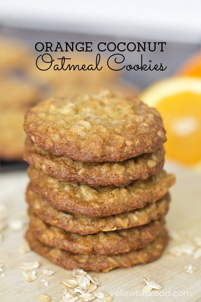 Orange Coconut Oatmeal Cookies