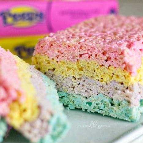 Layered Peeps Crispy Rice Treats