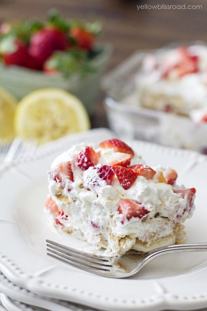 Strawberry Lemonade Ice Box Cake