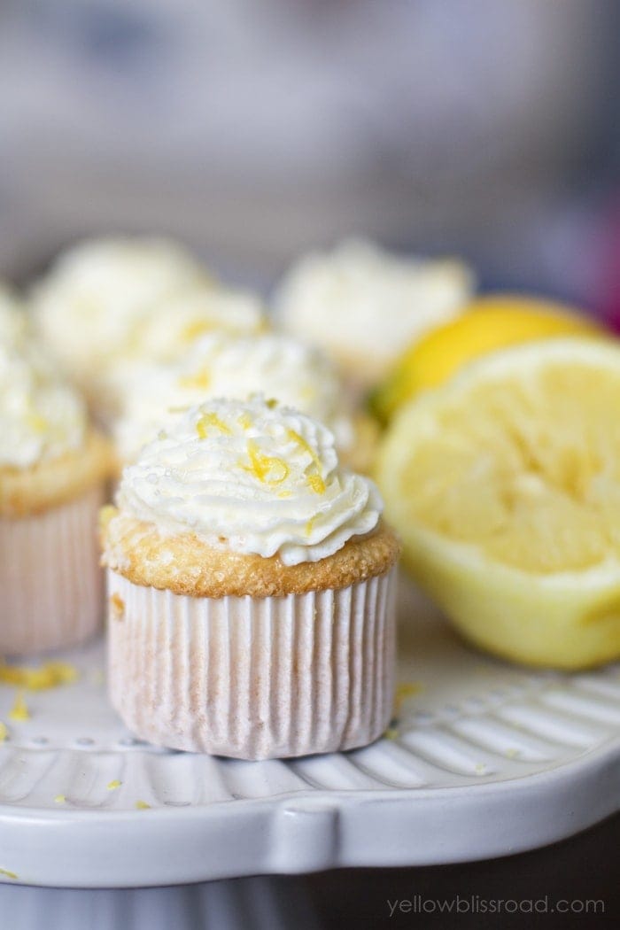 Tangy Lemon Angel Food Cupcakes