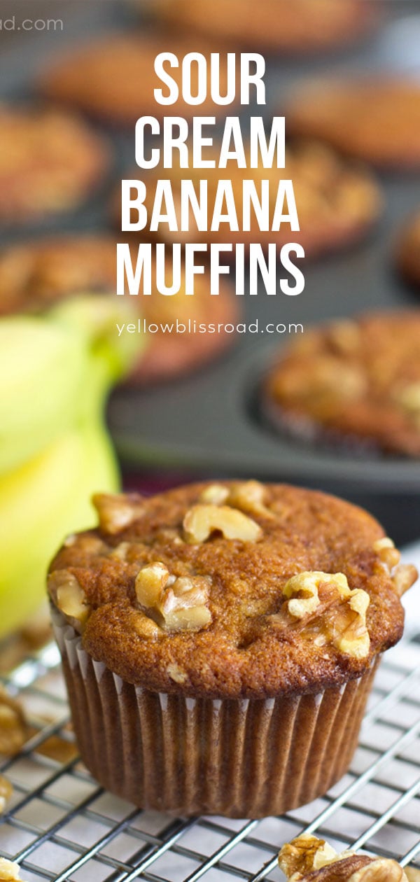 Sour Cream Banana Muffins